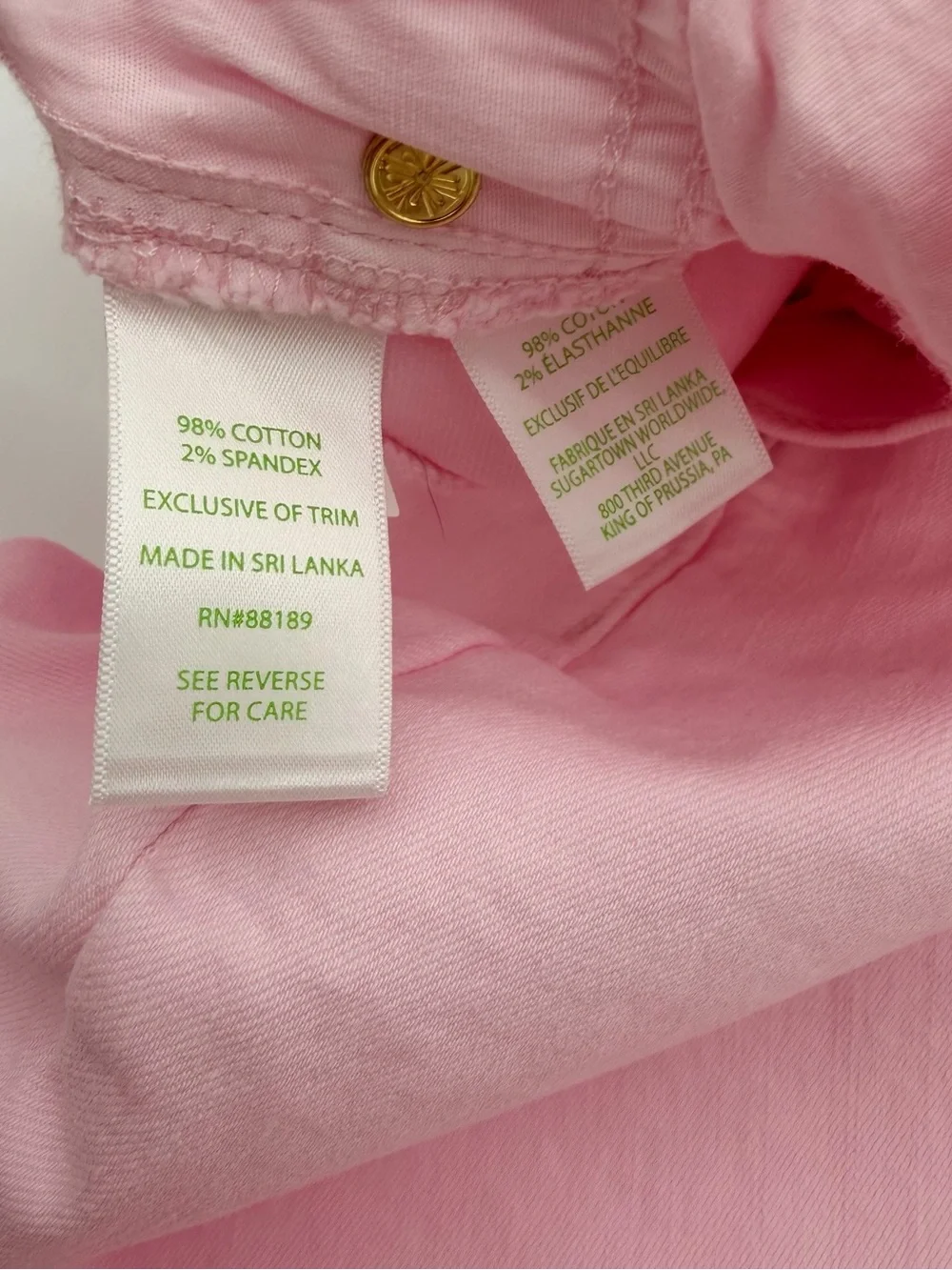 Lilly Pulitzer Women's Annet High-Rise Crop Flare Misty Pink size 10